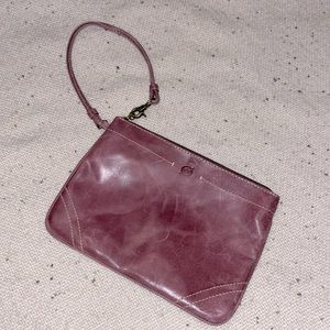 Born Plum Leather Wristlet